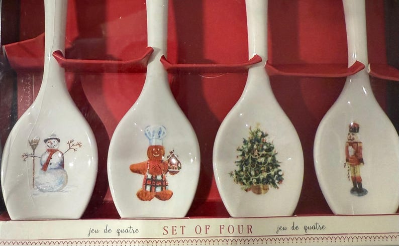 4 Supports Bougies Coniques Williams Sonoma Santa – Verre Transparent – Neufs Boîte