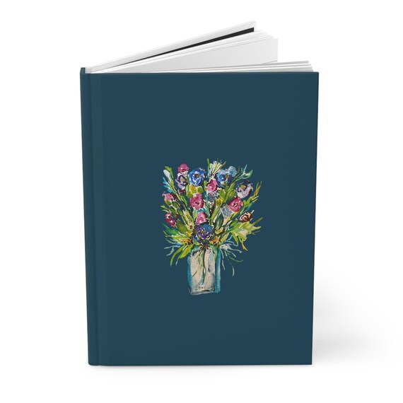 Shannon Doyle Art Notebook | Floral Abstract Journal | Hard Cover Notebook | Unique Stationery Gift | Watercolor Flowers