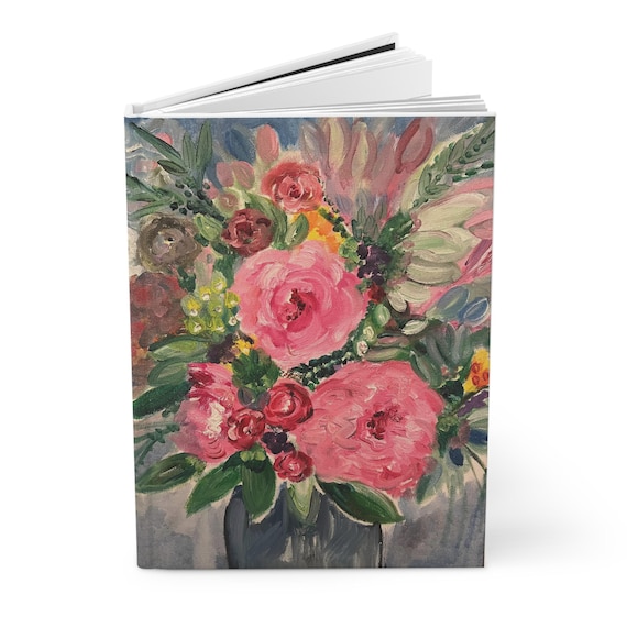 Shannon Doyle Art Notebook | Floral Abstract Journal | Hard Cover Notebook | Unique Stationery Gift | Watercolor Flowers