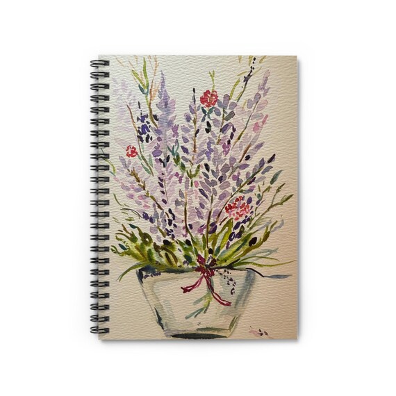 Shannon Doyle Art Notebook | Floral Abstract Journal | Spiral Bound Planner | Unique Stationery Gift | Watercolor Flowers