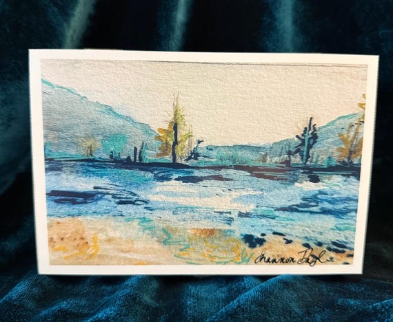 Signed Limited Edition Watercolor Print Trinket Box Match Box– Coastal Art by Shannon Doyle
