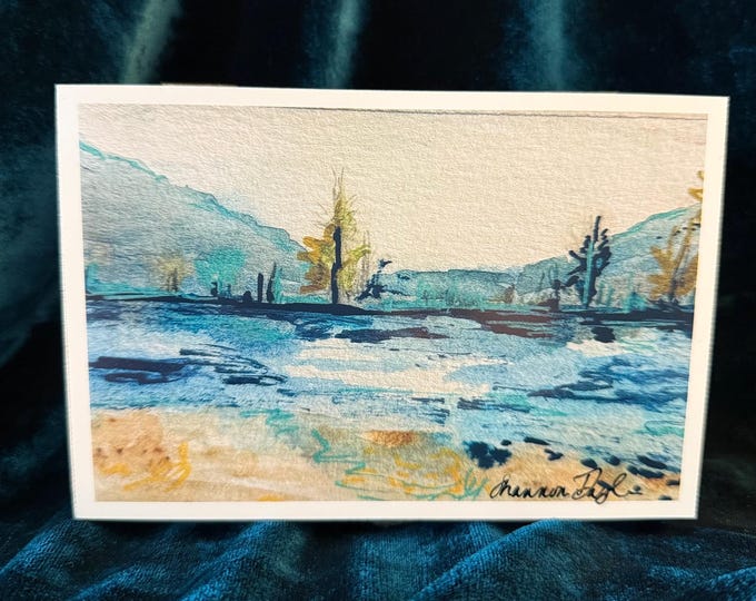 Featured listing image: Signed Limited Edition Watercolor Print Trinket Box Match Box– Coastal Art by Shannon Doyle