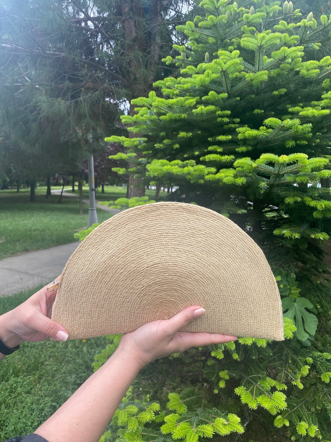 Straw Colour Clutch Bag Paper Yarn Handmade Boho Bag Straw Etsy