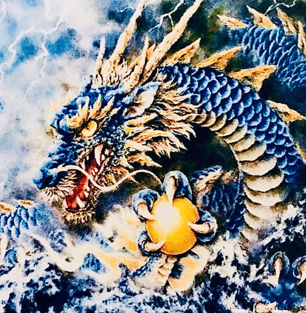 Chinese Dragon in the Cloud Moon 5D DIY Diamond Painting Kits Full
