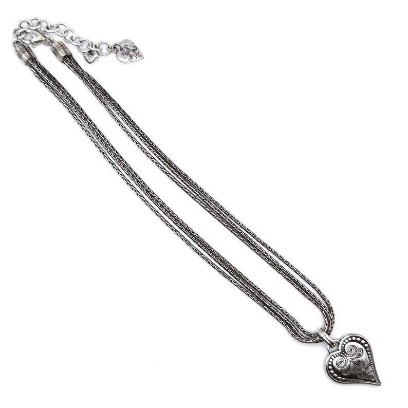 BRIGHTON FRENCH QUARTER Herz Anhänger Dreibettzimmer Kette Halskette Silber überzogen 43 cm Bild 5