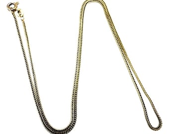 Vintage 1 AR UNOAERRE 14K 585 Solid Gold Fuchsschwanz Kette Halskette Italien 17 1/2