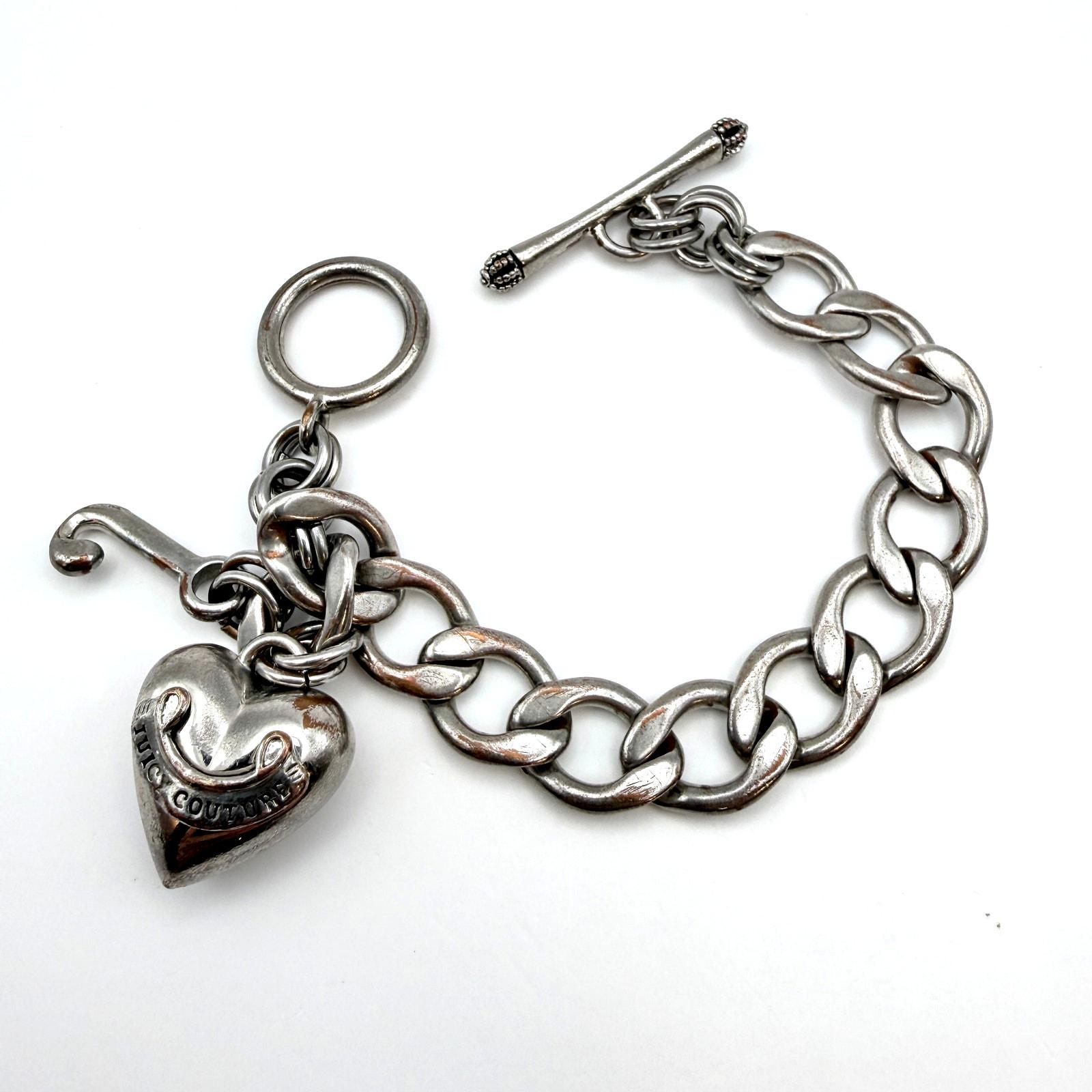 RARE Juicy Couture Silver Charms Bracelet Watch | Not 4 Sale Silver Juicy Couture Charm Bracelet - Etsy main image 2