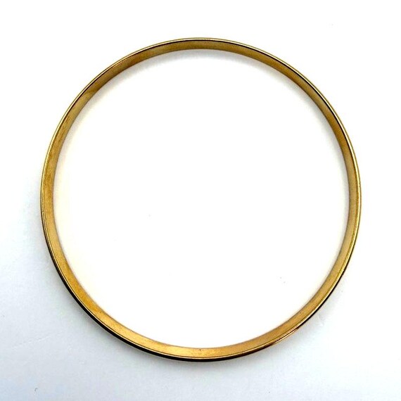 Vintage 14K Solid Gold Round Bangle Bracelet Eleg… - image 6