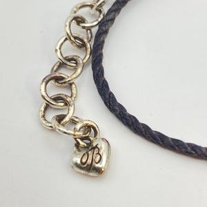 BRIGHTON LOVE Round Medallion Pendant Rope Silver Choker Necklace 14 1/2 inch image 6