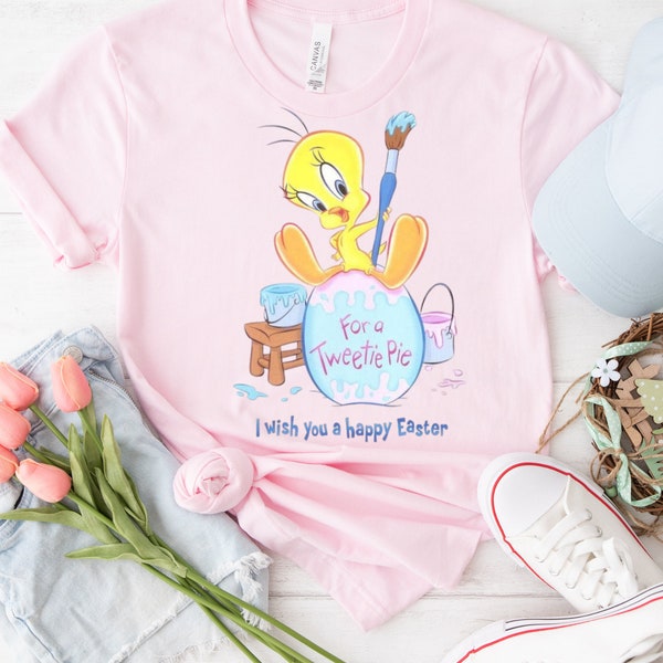 Tweety Bird Easter Shirt, Loony Toons Tweety Bird Easter Shirt, Cute Tweety Bird Easter Shirt for Kids