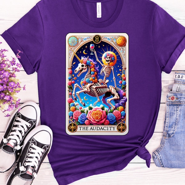 The Audacity Tarot Card Shirt, skeleton Tarot Card Tee, The audacity skeleton Tarot Card shirt, Tarot card shirt, tarot card Mystical Tarot
