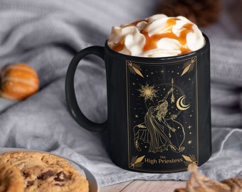 The High Priestess Tarot Card Coffee Mug, Tarot Card Coffee Mug, The High Priestess Tarot, High Priestess Coffee Mug, High Priestess Mug
