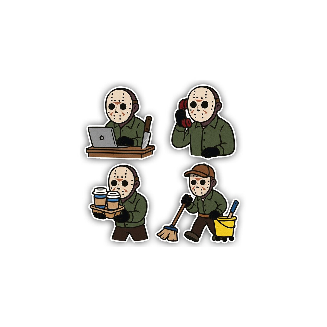 Friday the 13th Jason Sticker: Glossy Horror Icon, Laptop Decal - Etsy