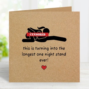 Carte d'anniversaire grossière et amusante, carte de Saint-Valentin, petit ami, petite amie, mari, femme, partenaire, carte d'anniversaire coquine pour lui ou pour elle