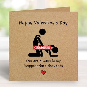 Carte de Saint Valentin grossière, carte drôle pour la Saint-Valentin, carte grossière pour petit ami, petite amie, mari, femme, carte de Saint-Valentin