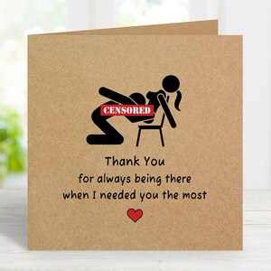 Carte de remerciement grossière mais drôle pour petit ami, mari, partenaire, carte d'anniversaire, carte d'anniversaire pour lui, carte de Saint Valentin pour petit ami