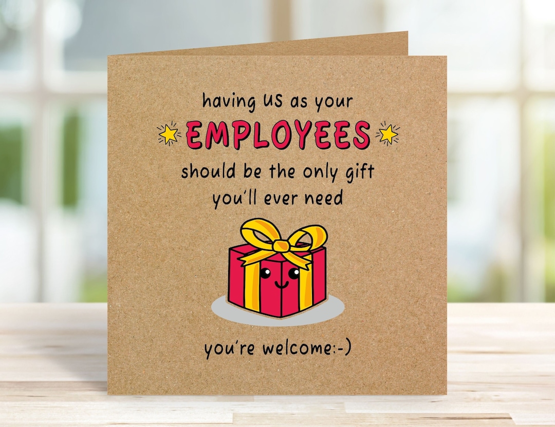 Boss Birthday Card Funny Birthday Card for Your Employer Etsy