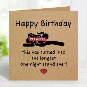 Carte d'anniversaire drôle, carte d'anniversaire spéciale pour elle, carte d'amour effrontée pour lui, adulte grossier méchant, cartes d'anniversaire d'amour sexy, drôle d'humour
