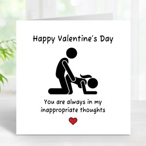 Naughty Valentines Day Card, Rude Card for Valentine's Day, Funny Card for Boyfriend, Girlfriend, Mari, Wife, Partner, Valentines Card White Card