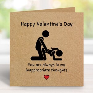 Naughty Valentines Day Card, Rude Card for Valentine's Day, Funny Card for Boyfriend, Girlfriend, Mari, Wife, Partner, Valentines Card Kraft Card