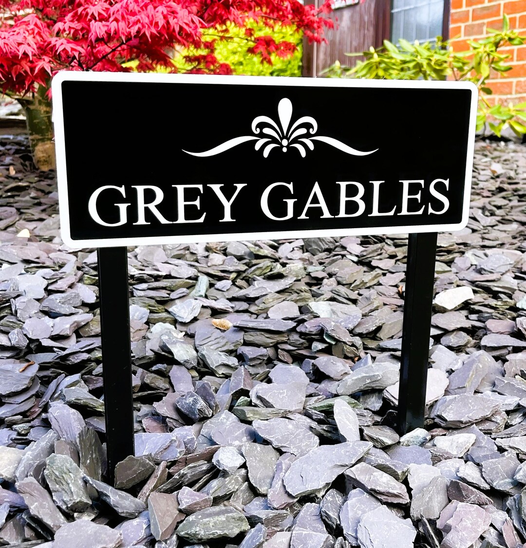Custom House Sign | Aluminium Composite House Plaque With Posts ...