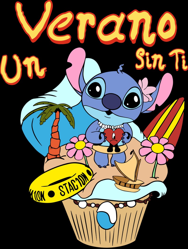 Bad Bunny Stitch Svg File Etsy