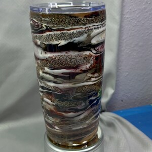 Coco swirl with glitter and glow Tumbler