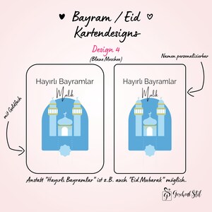 Tarjeta de dinero Bayram personalizada para niños | Idea de regalo de Eid Mubarak | Tarjeta de Ramadán Regalo Kurban Tarjeta de felicitación Hayirli Bayramlar imagen 11