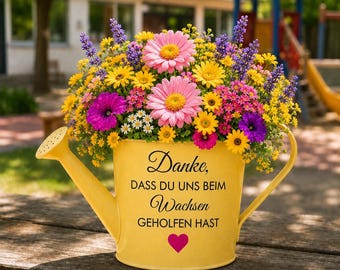 Pegatinas para regaderas | Regalo de despedida para un profesor | Pegatina de agradecimiento con mensaje | Regalo para guardería | Regalo de agradecimiento | Maceta con mensaje