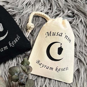 Geschenksäckchen mit Wunschtext zu verschiedenen Anlässen | Ramadan | Weihnachten | Bayram kesesi | personalisierte Tasche | GeschenkStil