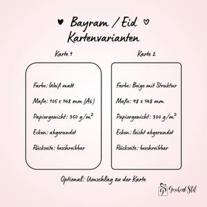 Tarjeta de dinero Bayram personalizada para niños | Idea de regalo de Eid Mubarak | Tarjeta de Ramadán Regalo Kurban Tarjeta de felicitación Hayirli Bayramlar imagen 14