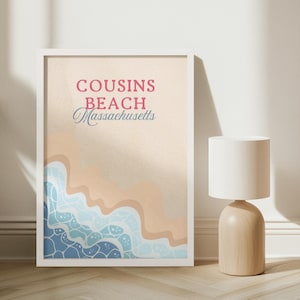 Cousins Beach Poster: Summer I Turned Pretty Inspired Coastal Art (Digital Download)