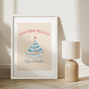 Cousins Beach Poster: Summer I Turned Pretty Inspired Coastal Art (Digital Download)