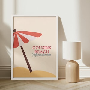 Cousins Beach Poster: Summer I Turned Pretty Inspired Coastal Art (Digital Download)