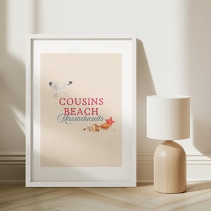 Cousins Beach Poster: Summer I Turned Pretty Coastal Art (Digital Download)