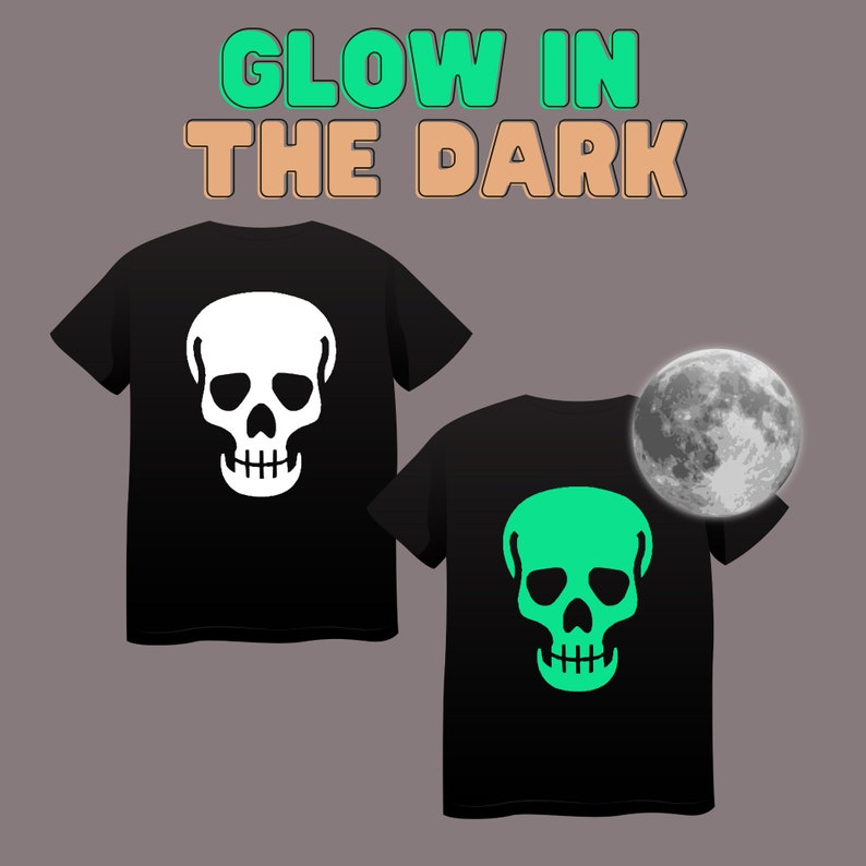 Glow in the Dark Tshirt, Glowing Tshirt, Custom Glow in the Dark Shirt, Personalized Glow in