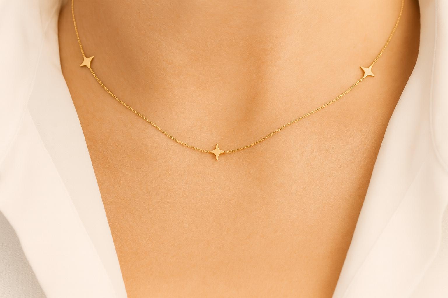Collana Girocollo Stella Boho – Ciondolo Stella In Oro, Catena Regolabile 36+5 Cm, Gioiello Vintage Per Donne E Ragazze - 6