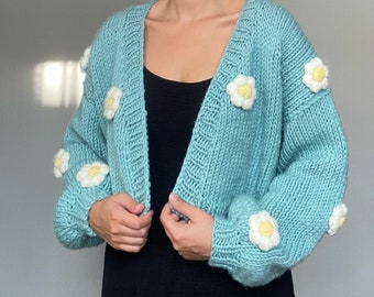 Keely Cardigan Floral de Punto 3D