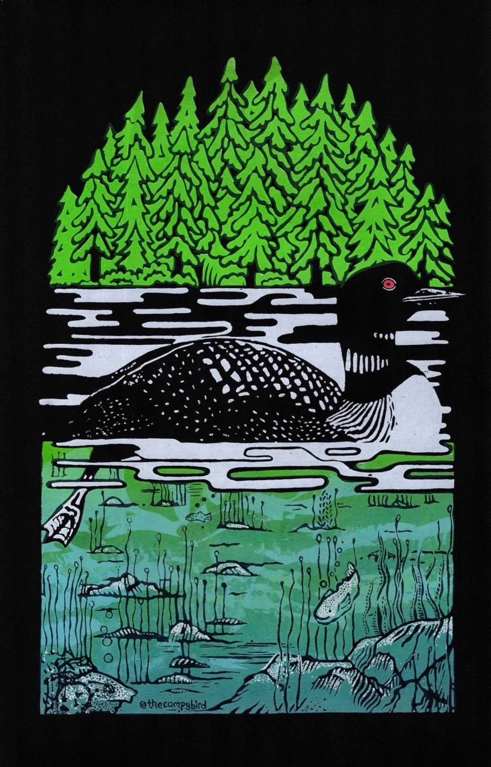 Loon Poster Screenprint - Etsy