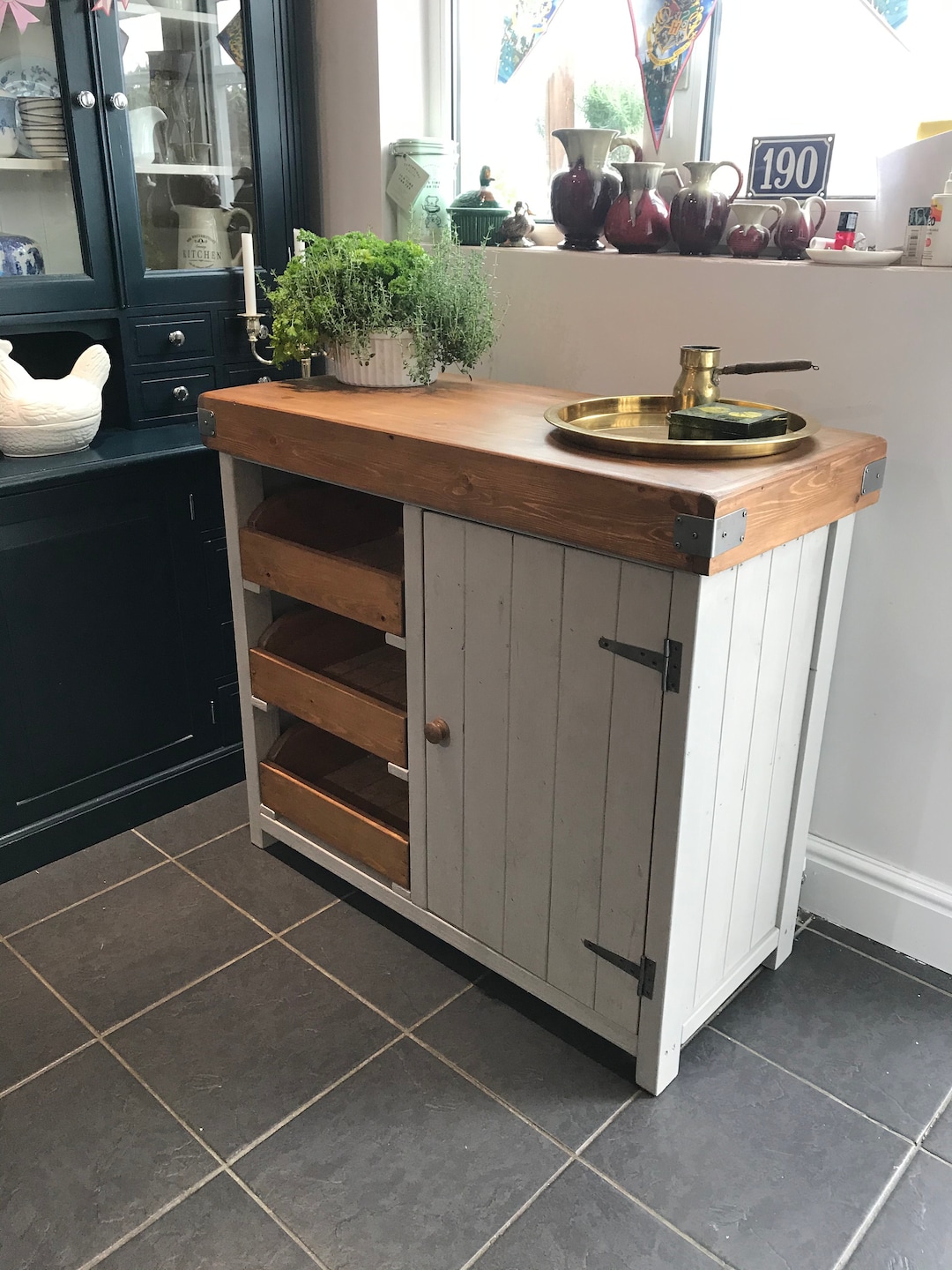 Hand Crafted Butchers Block Style Kitchen Island - Etsy UK