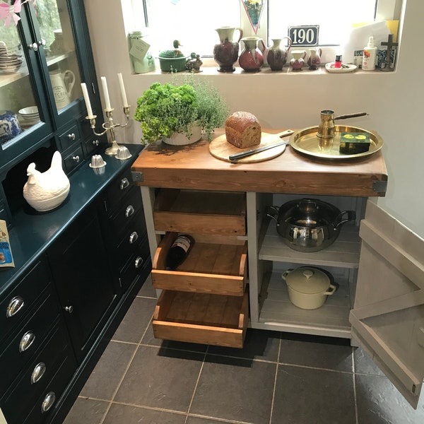 Hand crafted Butcher style kitchen island