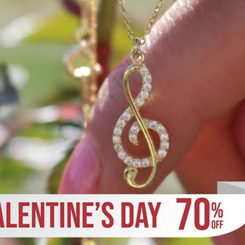 Musical Note Necklace Wire Wrapped Treble Clef Music Note Etsy UK