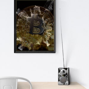 Bitcoin Wall Art | Digital Download | Bitcoin Art | Home Office Print