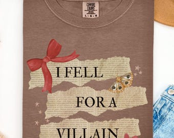 Coquette Villain Book Lover Tee: Dark Academia Comfort Colors Shirt
