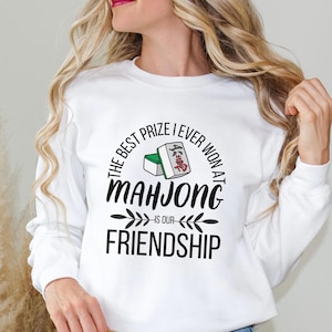 Mahjong Friendship Sweatshirt: Gildan 18000 Cozy Game Night Apparel