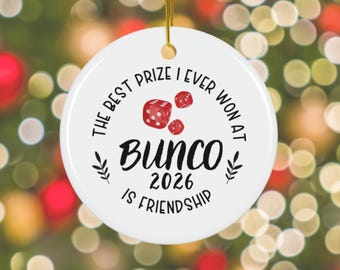 Ceramiczna ozdoba Bunco Friendships: pamiątka z klubu dla pań