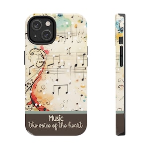 Music Notes iPhone Case: Impact Resistant Polycarbonate Shell
