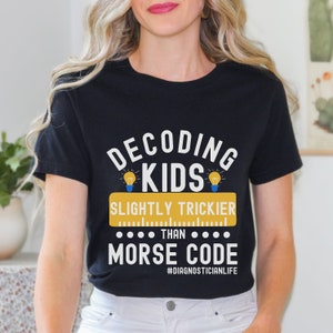 Funny Educational Diagnostician T-Shirt, Decoding Kids School Diagnostician Shirt, Sarcastic Diag&#39;s Tee, Diagnostician Appreciation Gift