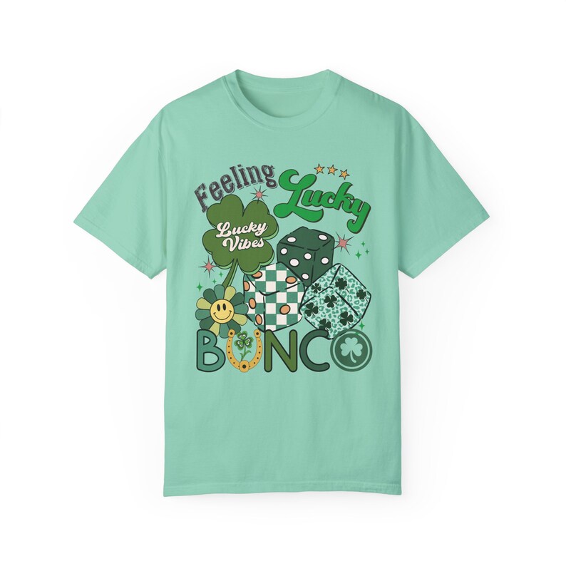 St. Patrick's Day Bunco Shirt: Feeling Lucky Comfort Colors Tee Island Reef