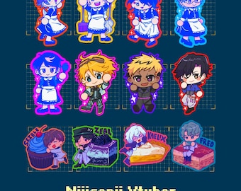 Nijisanji EN | Vtuber Stickers | Glossy Waterproof 2''